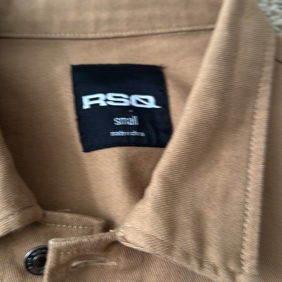 brown burlap style canvas jacket - Picture 3 of 3